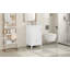 Meuble-lavabo de salle de bain avec lavabo, porte à fermeture douce, support de rangement