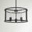 Luminaire suspendu tambour unique et remarquable à 3 lumières Cantara