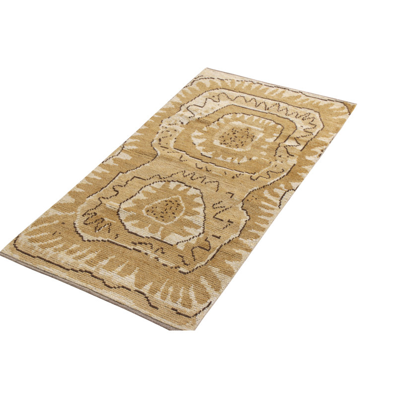 Scandinavian Hand Knotted Wool Geometric Area Rug, Rectangle 8' x 10'