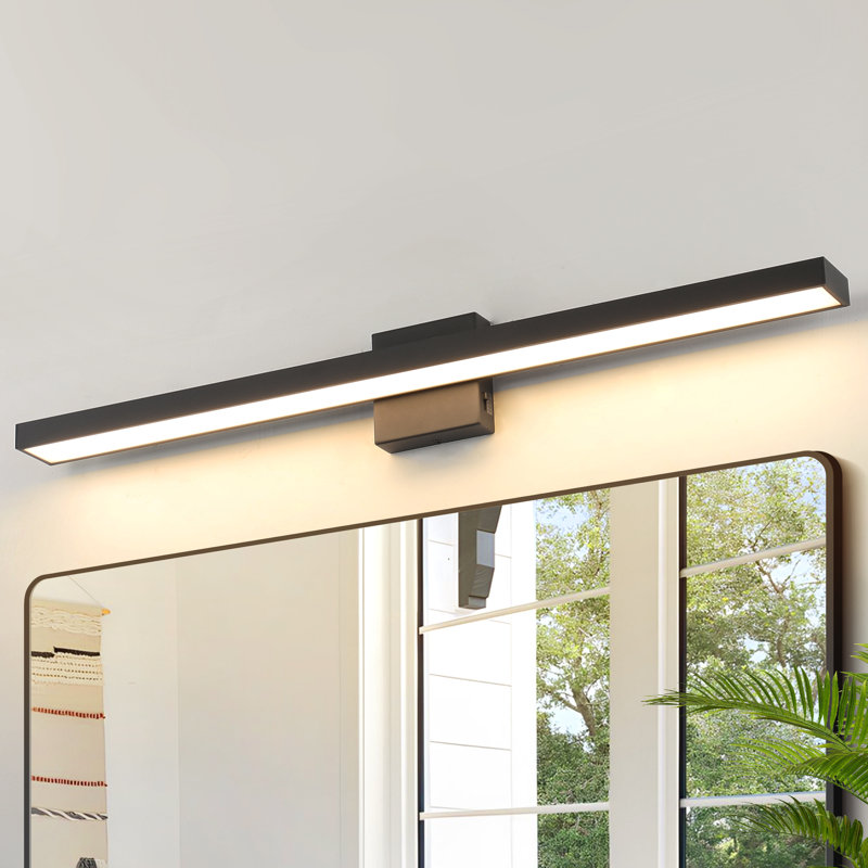 Luminaire à DEL à intensité variable pour meuble-lavabo à DEL 2500K / 3000K / 3500K / 4000K / 5300K, Noir mat