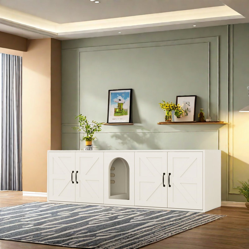 Litter Box Enclosure For 2 Cats