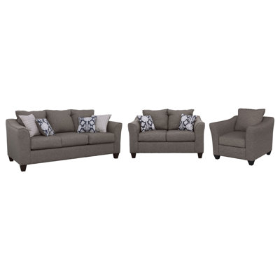 Creston Grey 3-Piece Living Room Set