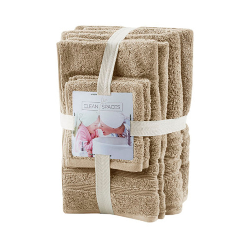 Sustainable Antimicrobial Bath Towel 6 Piece Set, Natural