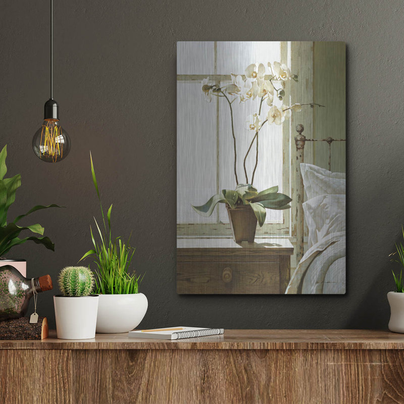 «Orchids In The Window» par Zhen-Huan Lu, H 16 po x l 12 po