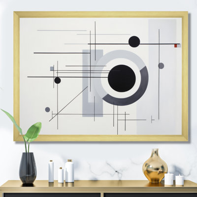 " Gray Suprematism Geometric Symphony I "