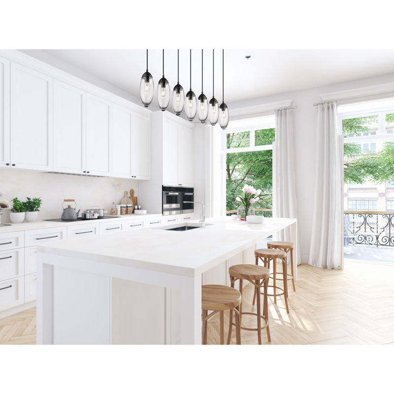 Maymie 7 - Light Dimmable Chandelier, Matte Black