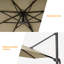 Parasol en porte-à-faux 10 pi Dobrosav-303107839