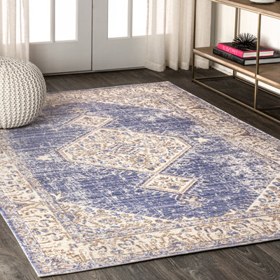 Mordecai Modern Tribal Medallion Lavender/Gray Rug