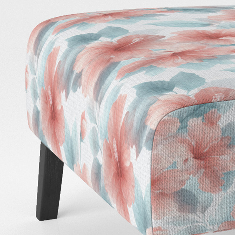 Fauteuil de chambre Coastal Accent - Pastel Hibiscus Breeze, Sans accoudoir