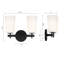 Éclairage pour salle de bain 2 lumières-70751651