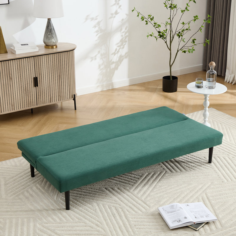 165cm W Modern Convertible Sofa Bed, Green