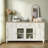 Modern Simple Four-door White Solid Wood Sideboard