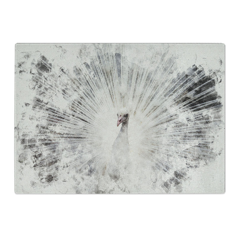 Peacock Chopping Board, 28.5cm W x 39cm L