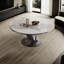 Modern round rock plate dining table and chair set