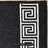 Custom Size Anti-Slip Low Profile (Thin) Greek Key Border Black Machine Printed Design Rug by Feet-1048741638