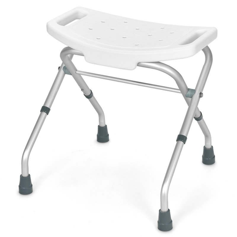 Foldable Height Adjustable Padded Shower Stool