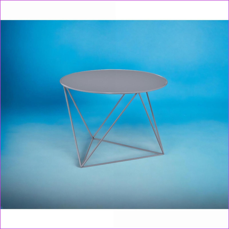 Table basse moderne en métal pour le salon - gris, facile à déplacer, polyvalente Utilitaire, Gris