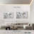 " Discover the World BW Map " 3 Piece Art Set-93024616