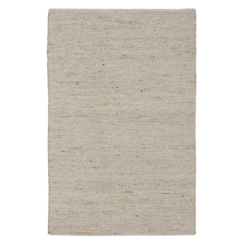 Tapis abstrait beige tissé à la main, Rectangle 9 pi x 12 pi