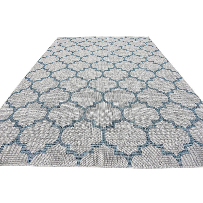 Outdoor Veranda Area Rug Mist Color, Rectangle 8' x 11'4"