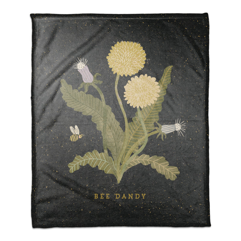 Jeté en molleton Bee Dandy Dandelion