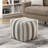 Modern Square Pouf Multi-Color Jacquard Fabric Upholstered Ottoman, Non-Slip Floor Pouf For Versatile Seating And Decor-793225467