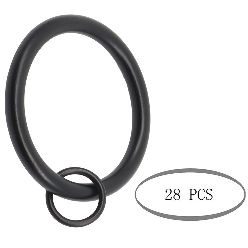 Curtain Rings, Black
