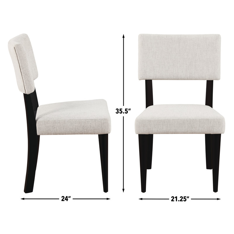 Chaise rembourrée en bois Colvin, Noir