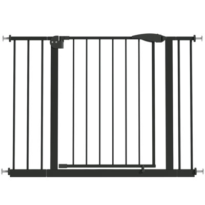 Barrière pour bébé de 29,5 à 44,1 po de large pour les escaliers, barrière pour chien à l'intérieur pour les portes, sans barrières pour animaux de compagnie à pression pour enfants, barrière de sécurité à accès facile