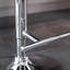 Tabourets de bar pivotants en velours à hauteur de siège réglable, tabourets de bar rembourrés modernes à base chromée avec dossier capitonné confortable, ensemble de 2-1122618929-1122618895