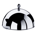 Palace Round Cloche with Knob for Charger Plate 11" - 6 Pieces - Stainless Steel