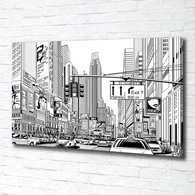 Streets Of New York - Wrapped Canvas Print