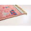 Tapis unique en laine noué à la main rose / bleu / jaune 5 pi 11 po x 8 pi 8 po années 2010 Quinillo