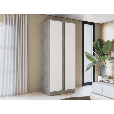 Lovmilla 2 Door Solid Wood Wardrobe