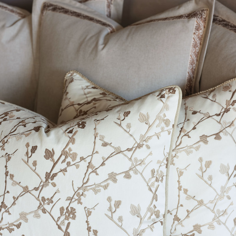 Full Size Beige Cotton Duvet Cover Set with Shams and Pillow