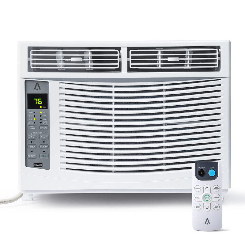Babevy 6000 BTU Wi-Fi Connected Window Air Conditioner with Remote Included