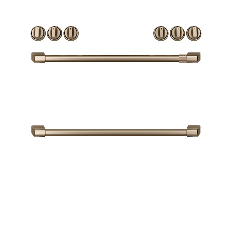 Front Control Gas Range Handle Kit, Brushed Bronze
