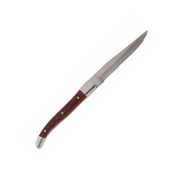 Fortessa Provencal 6 Piece Steak Knife Set, Dark Wood
