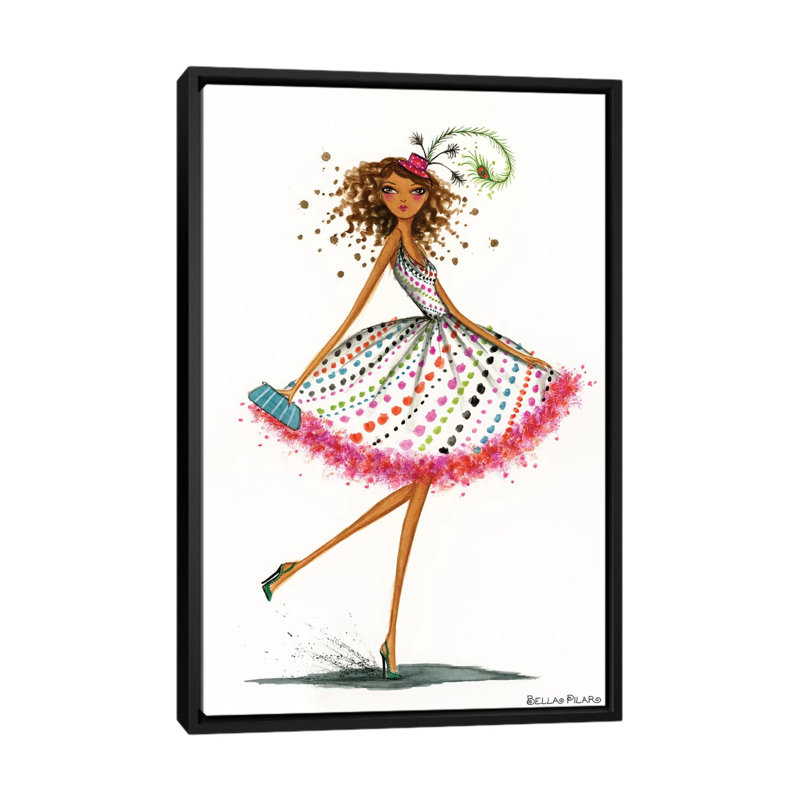 «Hats Party Hat», reproduction d'art sur toile, H 26 po x l 18 po x P 1,5 po, Toile avec cadre noir