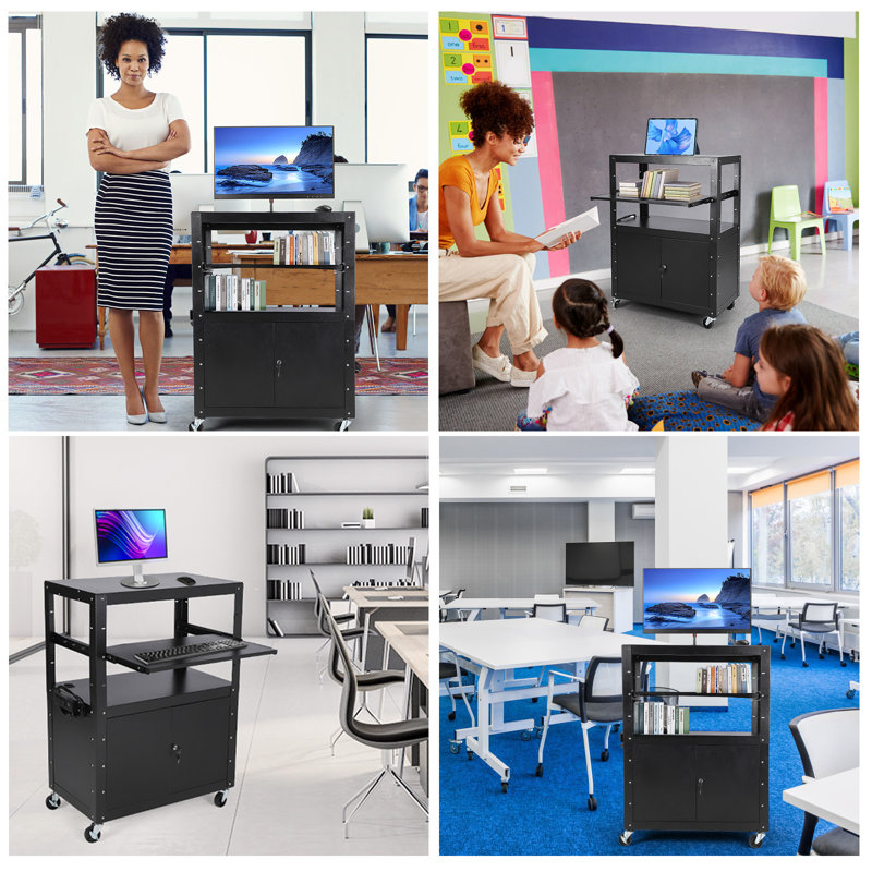 61cm H x 61cm W AV Cart