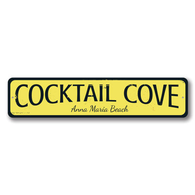 Cocktail Cove Custom Aluminum Sign