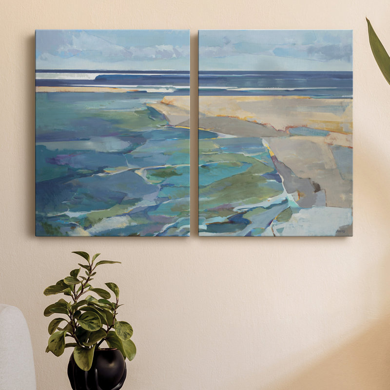 Breakwater - Ensemble de 2 reproductions sur toiles tendues, H 12 po x l 16 po x P 1 po