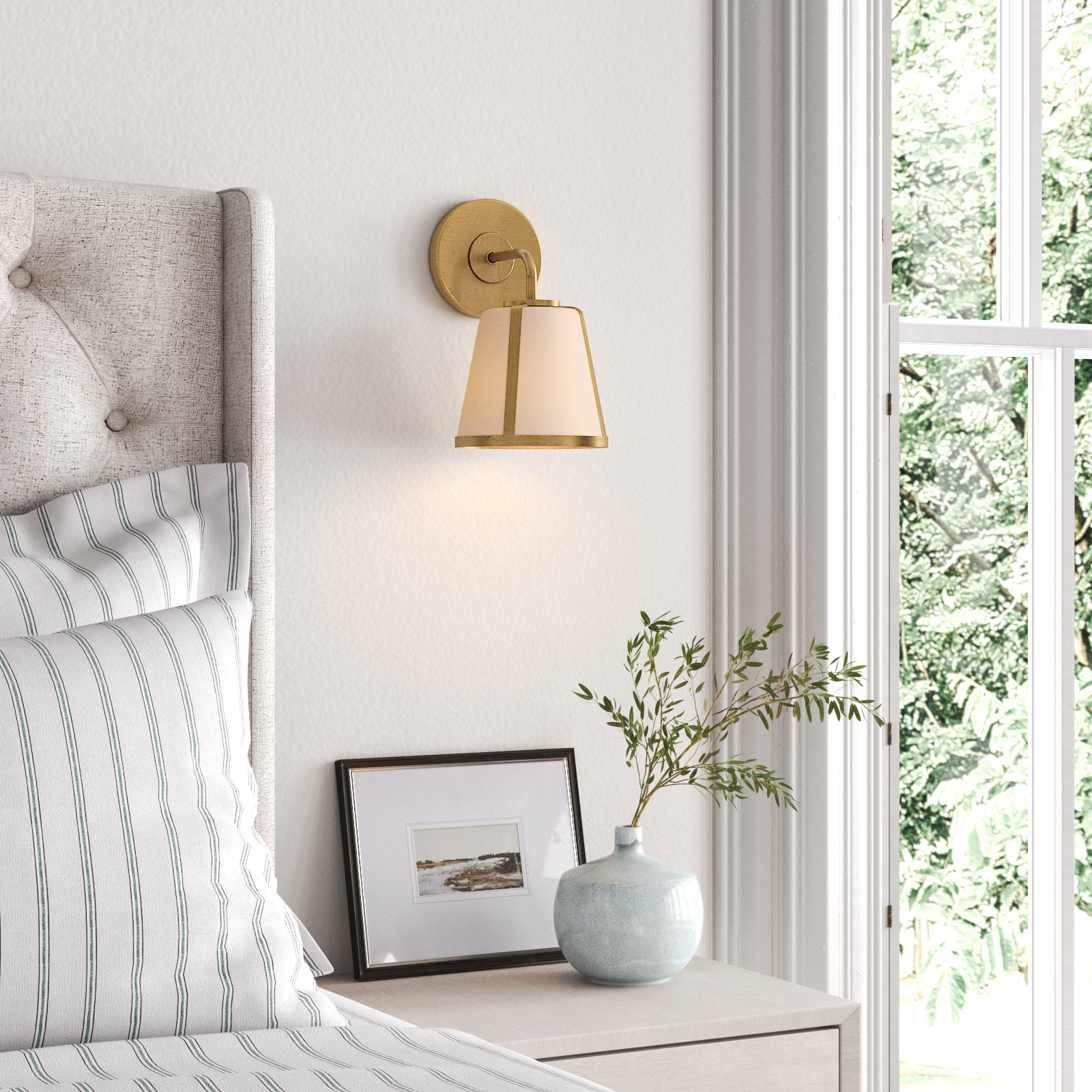 Marietta 1 Light Antique Gold Wall Mount, Antique Gold