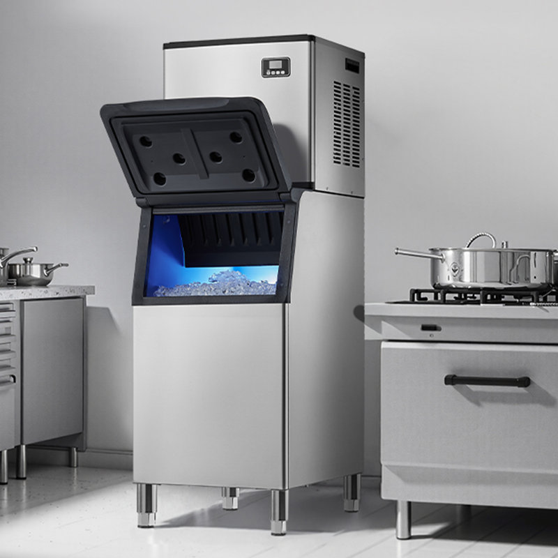 Machine à glaçons commerciale - Machine à glaçons autonettoyante 500 lb / jour, machine à glaçons modulaire pour restaurant d'hôtel - Tête seulement