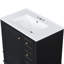 Meuble-lavabo noir avec lavabo, 30 po, corps robuste, porte à fermeture douce, une tablette de porte et 3 tiroirs à trois tiroirs