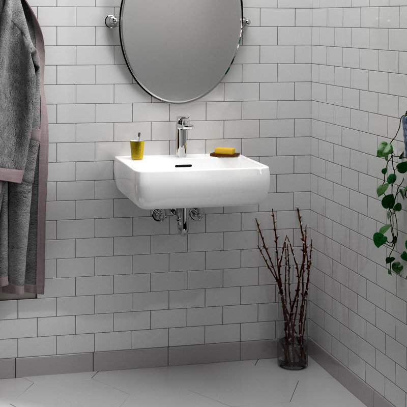 Barclay 16.37'' White Vitreous China Rectangular Bathroom Sink with Overflow