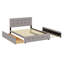Lit plateforme tapissier avec 2 tiroirs et lit gigogne-2089332634