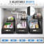2 Pack Under Sink Organizer With Professional Rails, Dual Pull-Out Drawers, Height Adjustable, Durable Metal Frame For Kitchen And Bathroom Storage