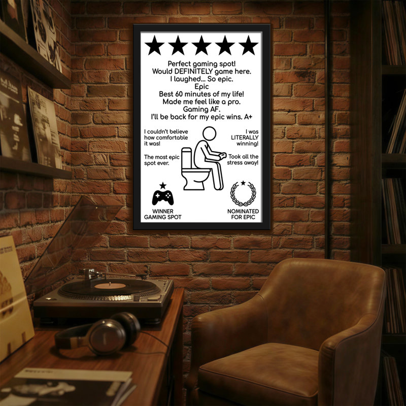 Note de Star de Bath & Laundry Perfect Gaming Spot, H 18 po x l 12 po