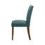 Ensemble de 2 chaises d'appoint rembourrées bleu sarcelle et brun